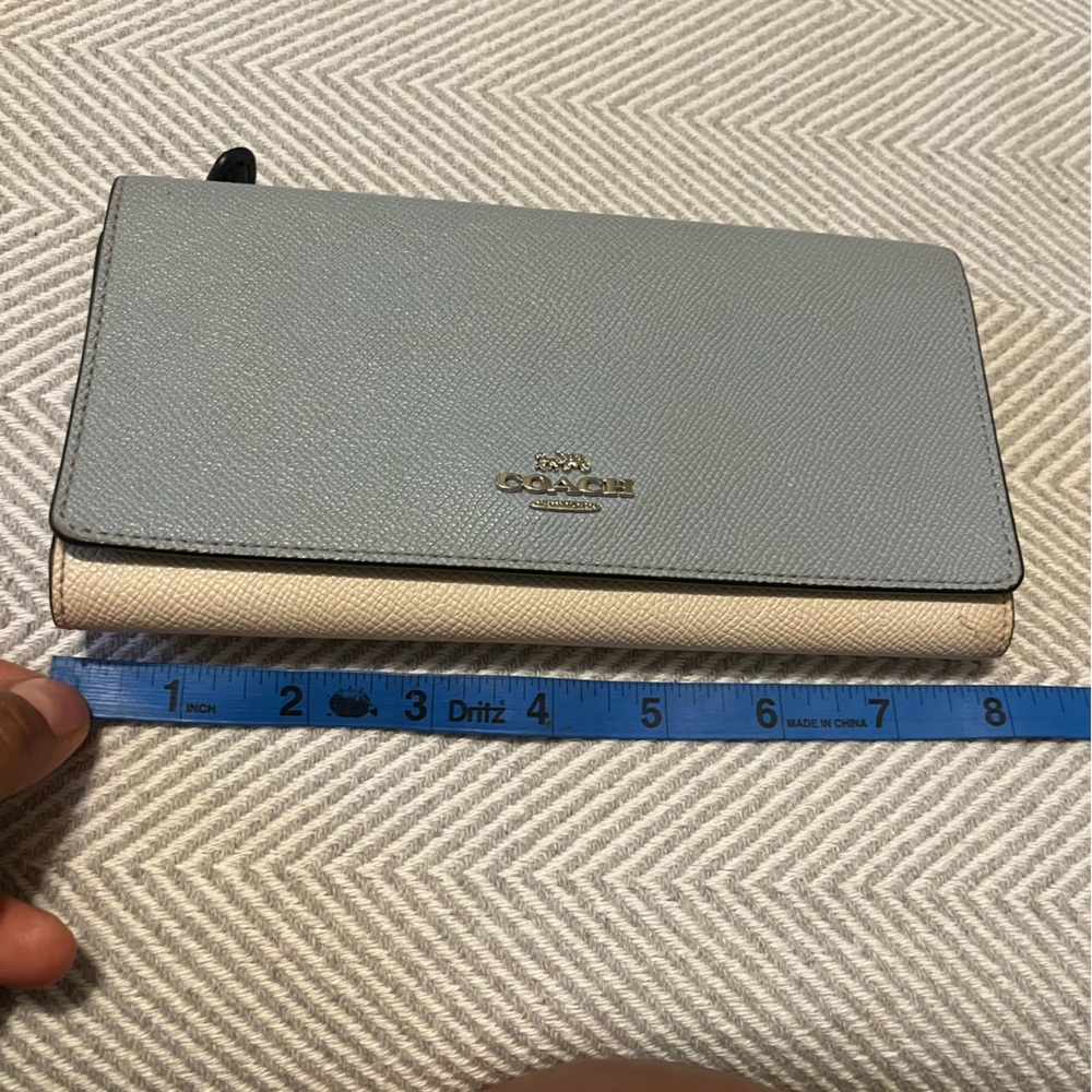 Coach Blue and Cream Wallet